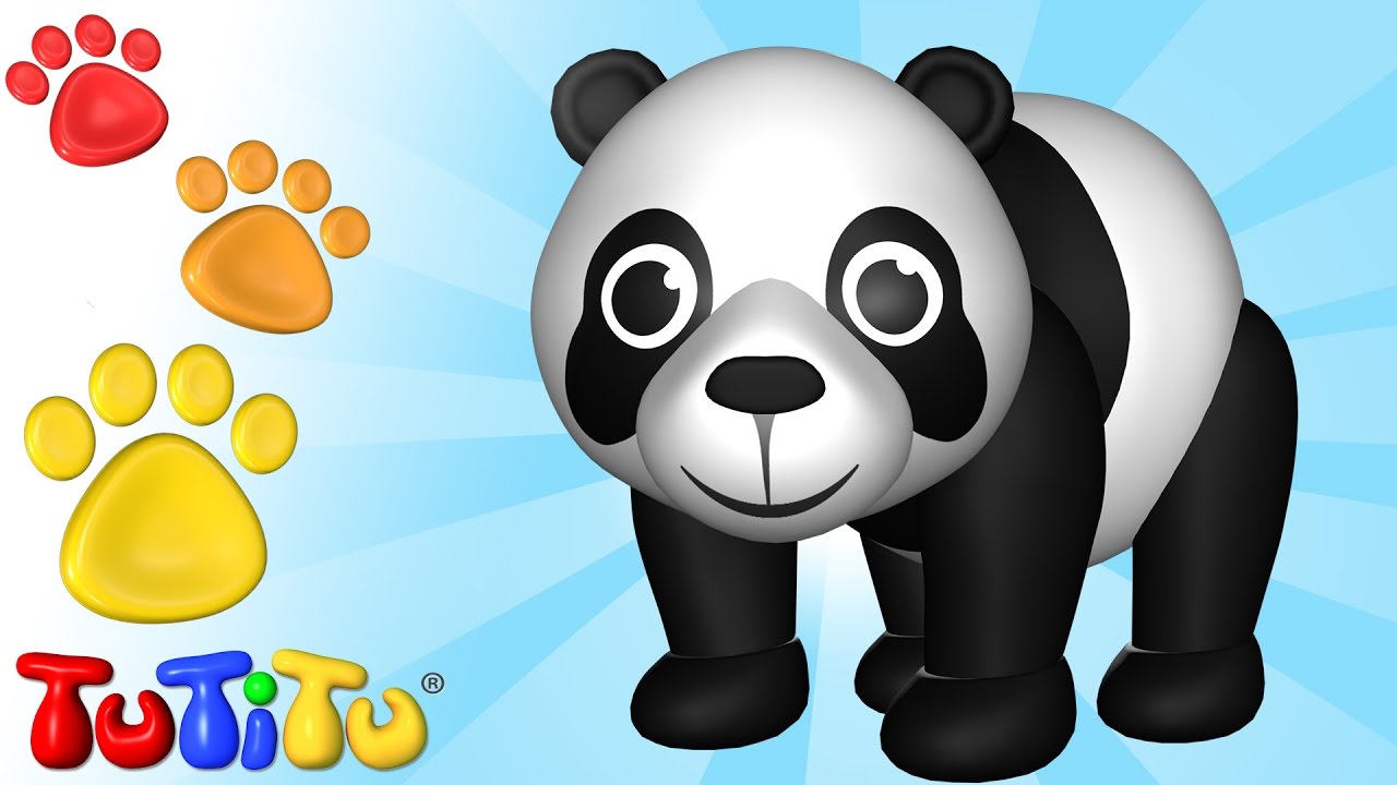 Oso panda  - Aprende nombres de animales con TuTiTu