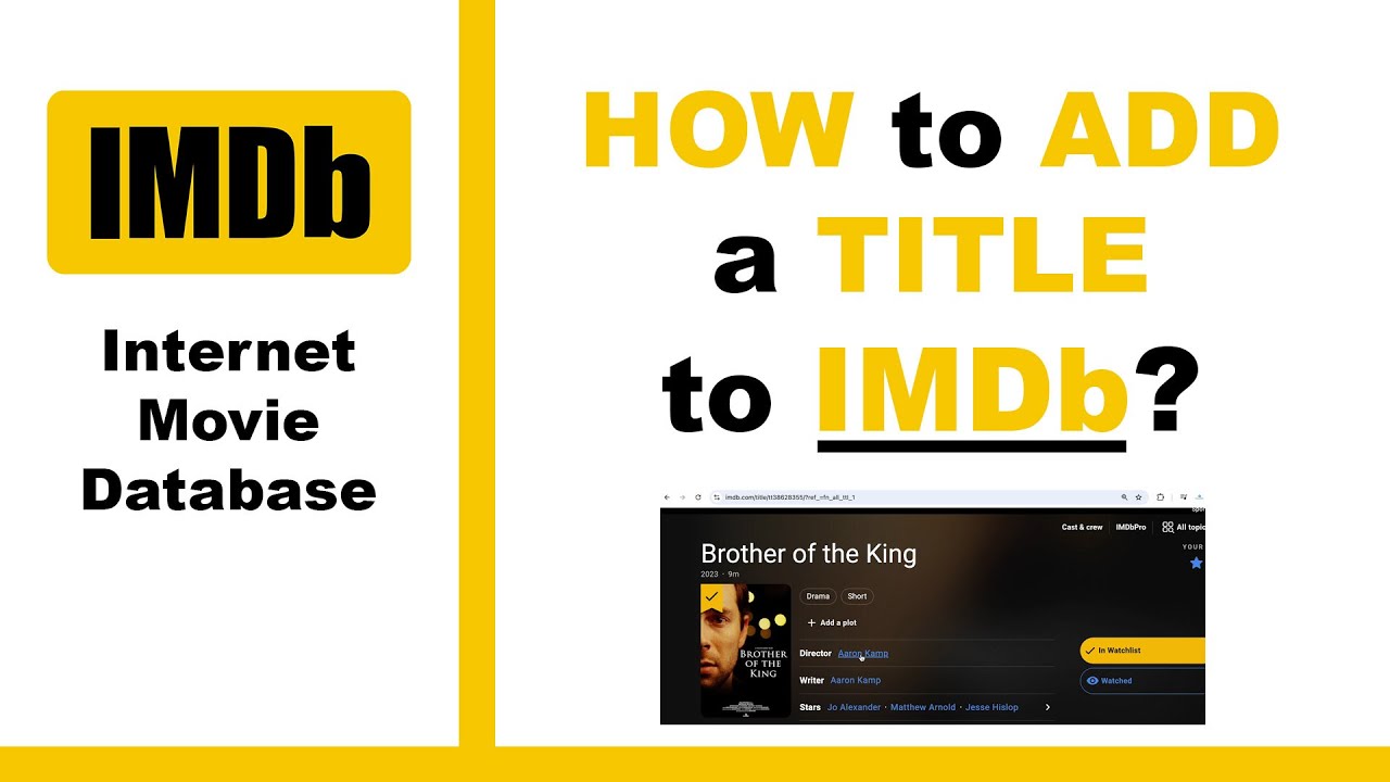 Как добавить новый фильм на IMDb | Советы для кинорежиссёров