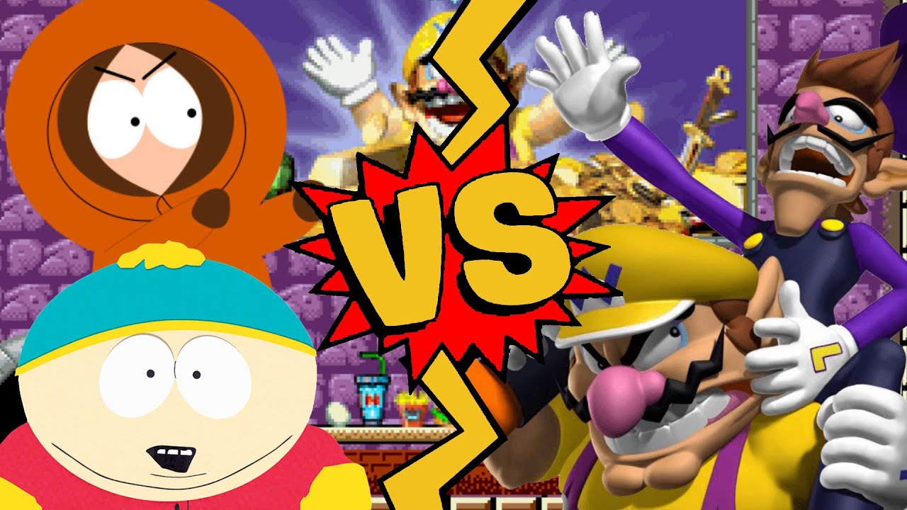 M.U.G.E.N Battles | Eric Cartman/Kenny McCormick vs Wario/Waluigi | South Park vs Super Mario Bros.