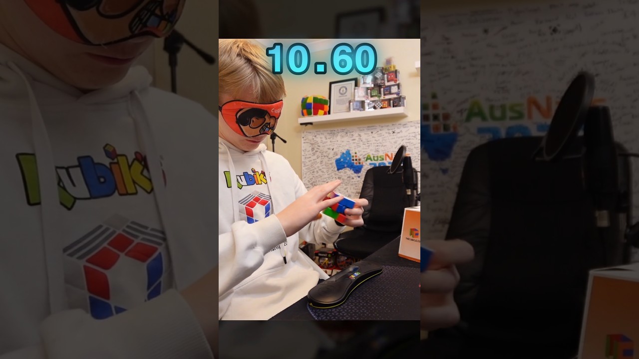 Sub WORLD RECORD Rubik's Cube Blindfolded Solve! (unofficial)