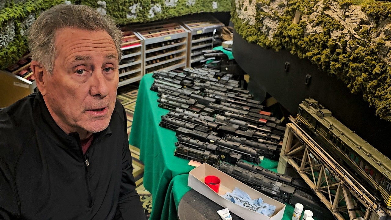 Working on hundreds of HO scale freight cars at Howard Zanes! Hundreds of brass engines too!