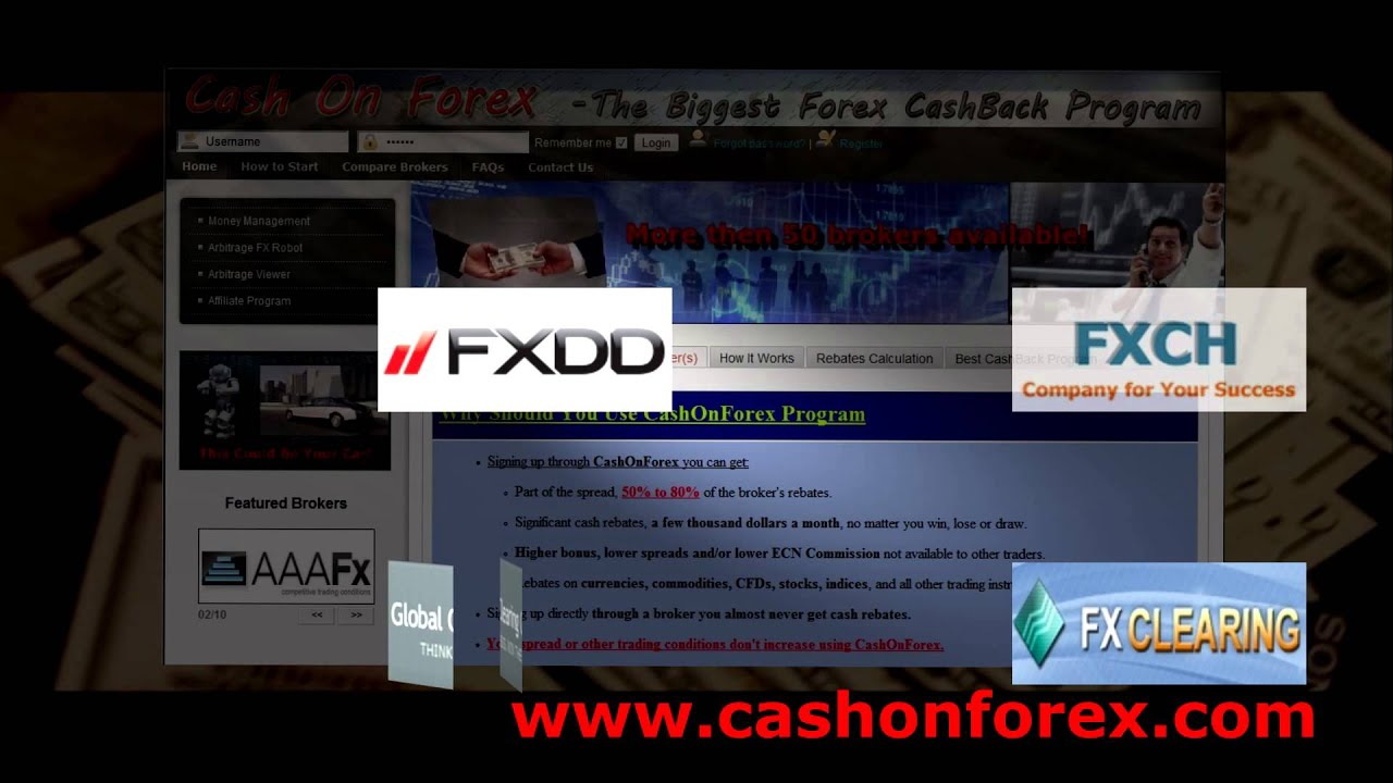 forex cash back