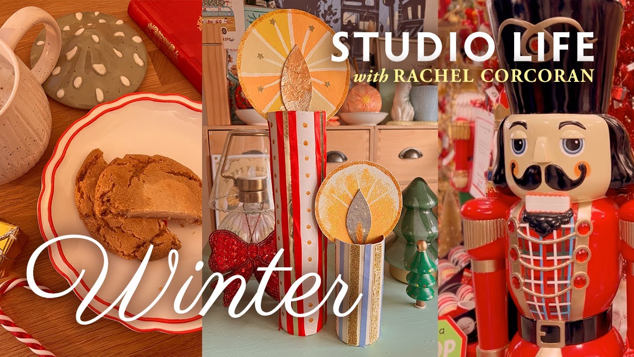 Artist Studio Tour at Winter ✿ Make Christmas Decorations & Festive Shopping ✿ Bake Simple Cookies