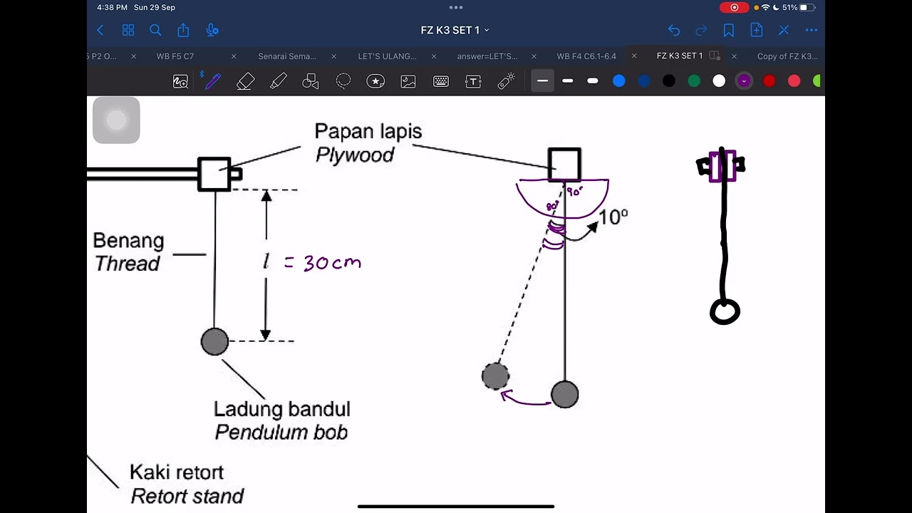Physics SPM KSSM UAS K3 - Pendulum Experiment 29.09.2024