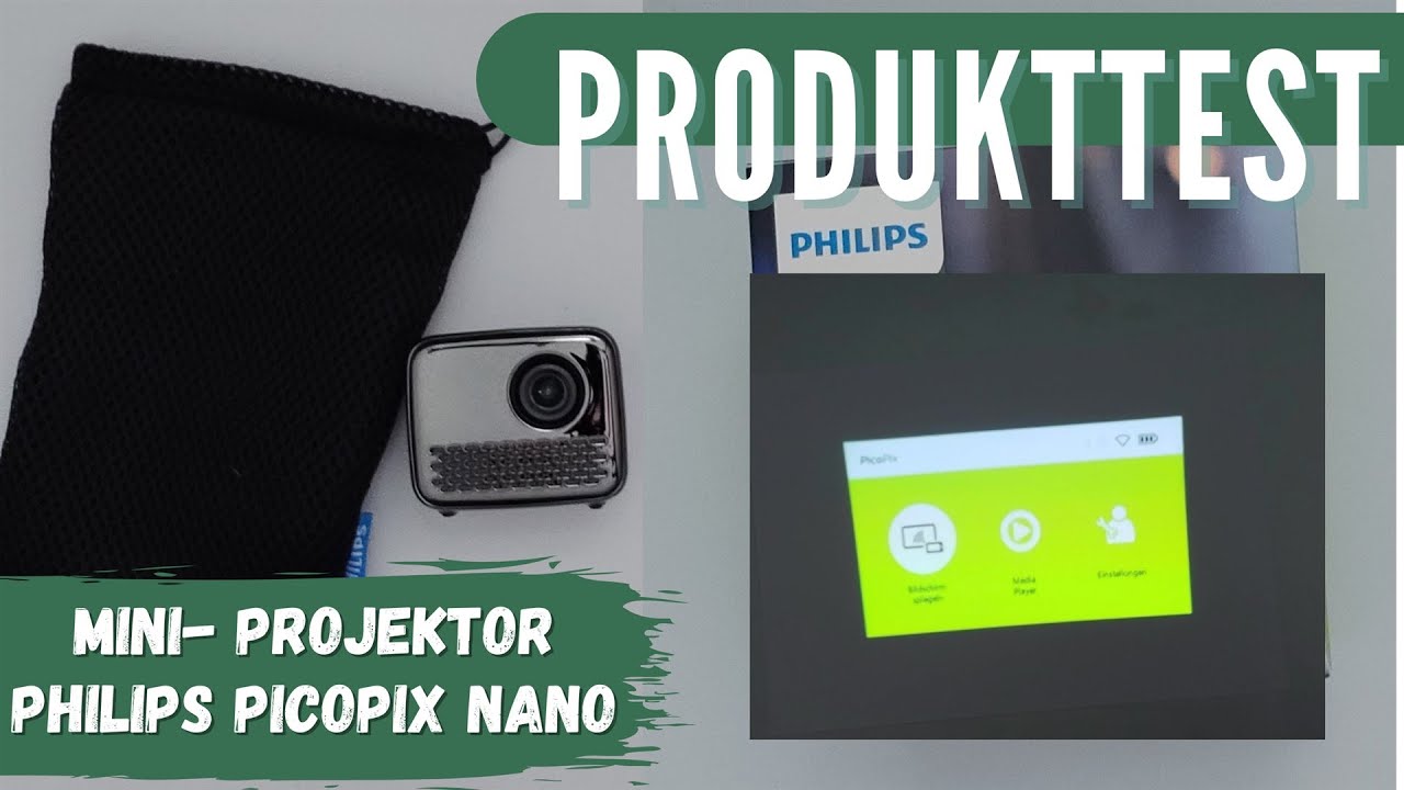 Philips PicoPixNano Mini-Projektor★ [Produkttest]★ Teil 2  Erstes Ausprobieren★ Beim Testeck