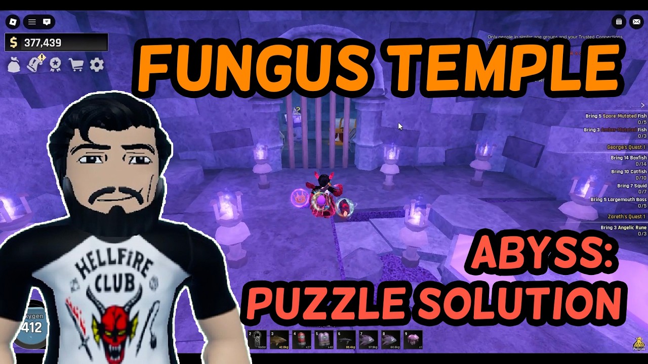 HOW TO SOLVE FUNGUS TEMPLE PUZZLE ON ABYSS NEW UPDATE!!!