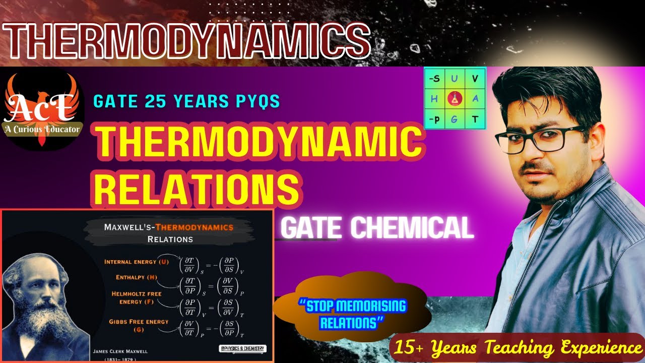 Thermodynamic Relations – PYQs | Relations ≠ Memorization| GATE Chemical Engineering | ACE