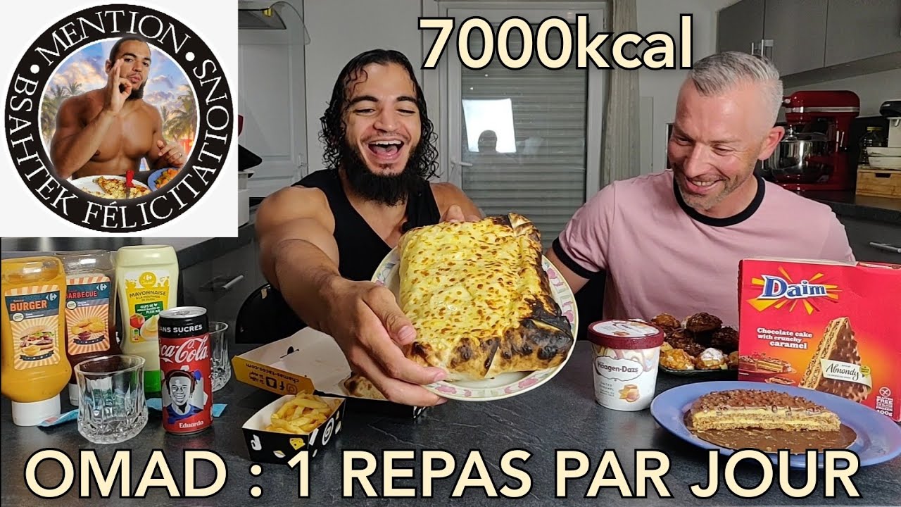 OMAD : 1 REPAS PAR JOUR : 7000 KCAL FOOD CHALLENGE | MUSCULATION/JEÛNE INTERMITTENT