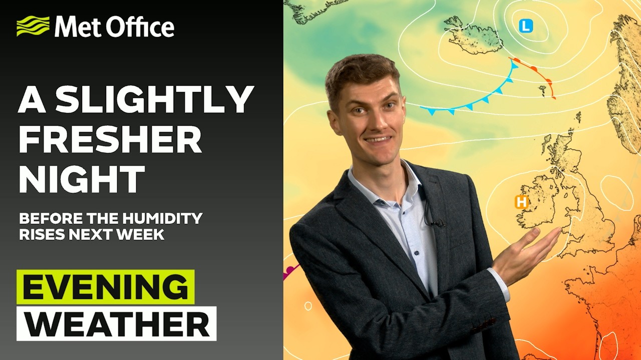20.06.2026 &mdash; Прояснения &mdash; Вечерний прогноз погоды в Великобритании &mdash; Met Office Weather