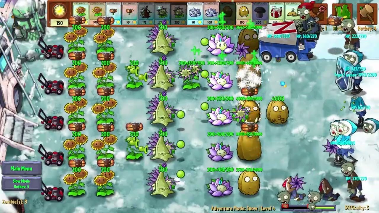 PVZ Fusion Adventure Snow Level 4