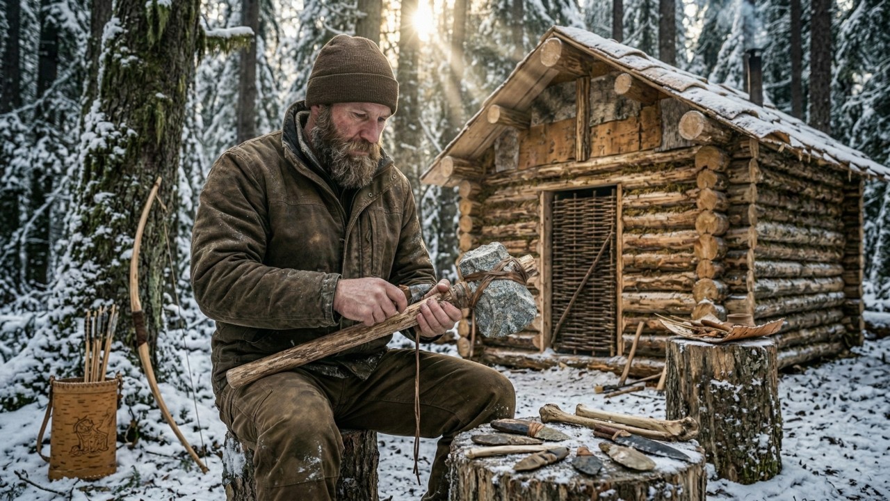 Alone in the Ancient Forest: The Ultimate Bushcraft Build