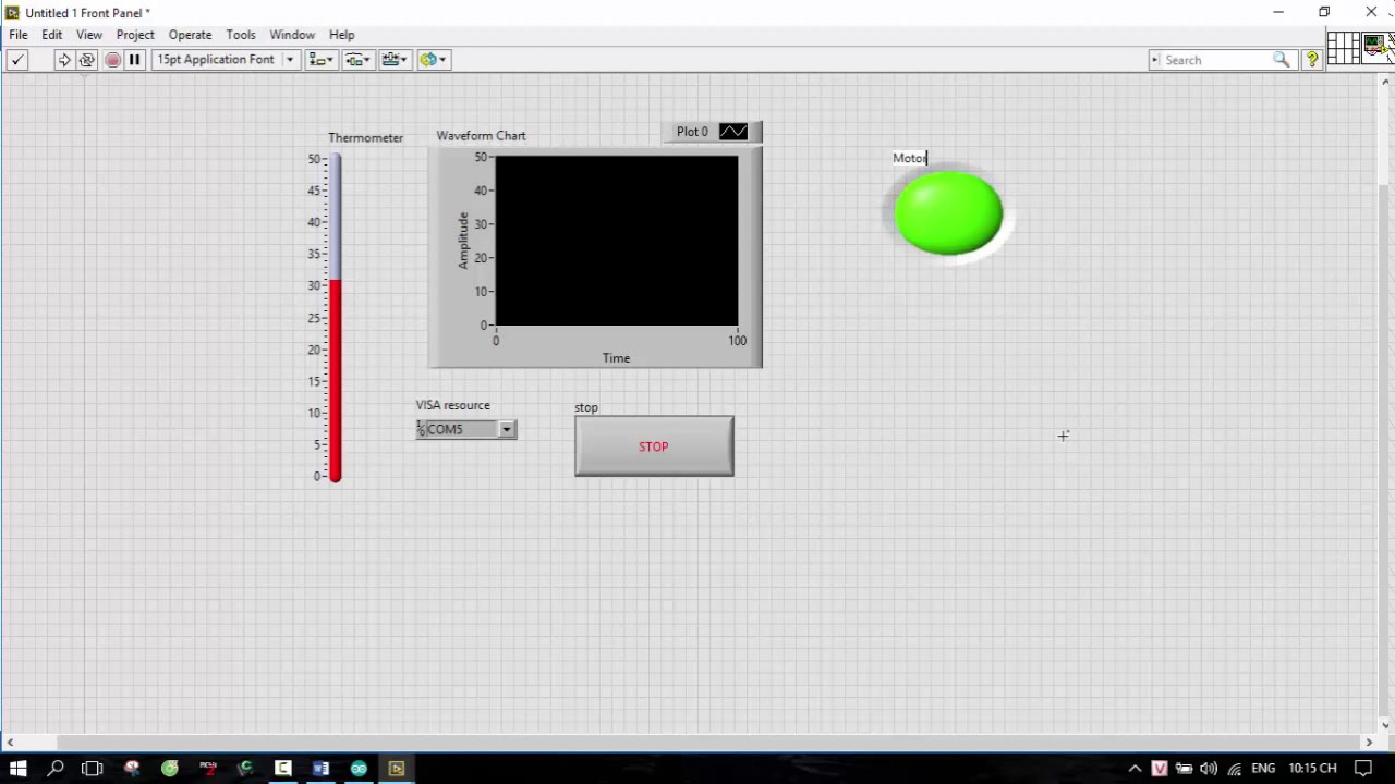 Labview+arduino+LM35
