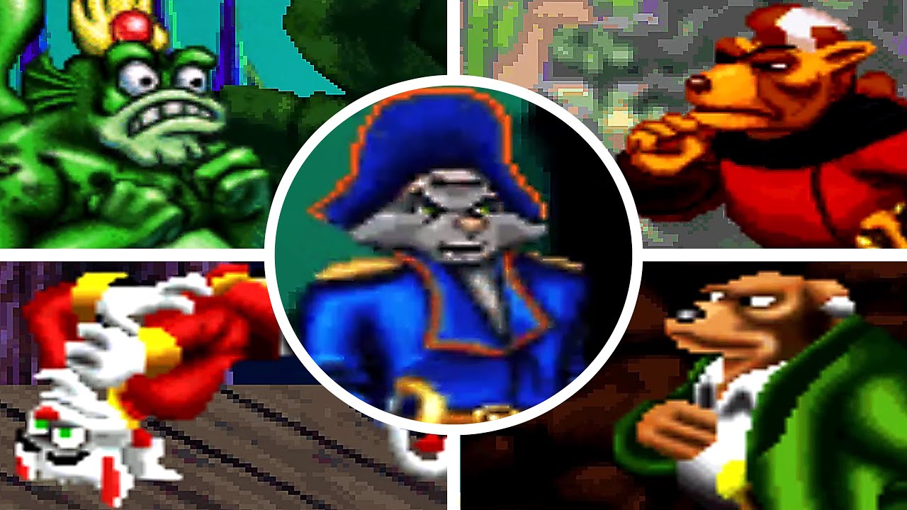 ALL Bosses - Captain Claw (No Damage) [4K 60FPS].