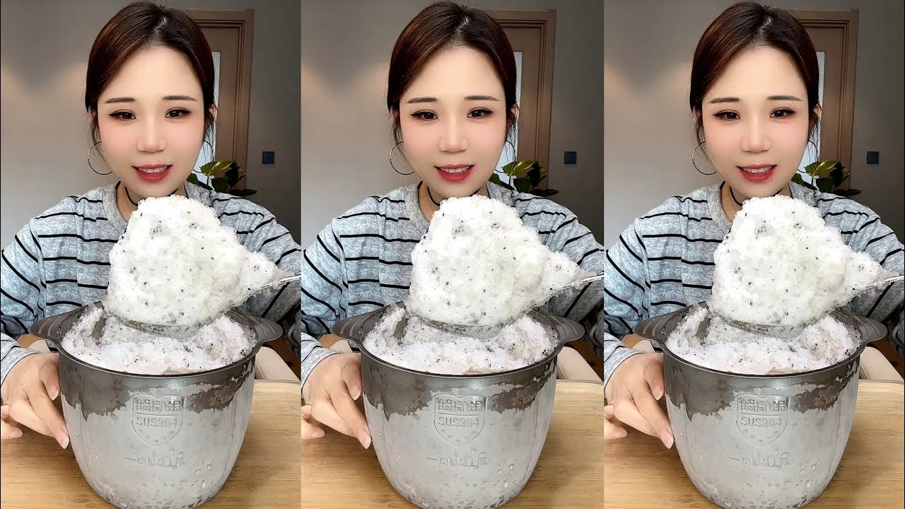 ASMR WHITE ICE EATING YY 