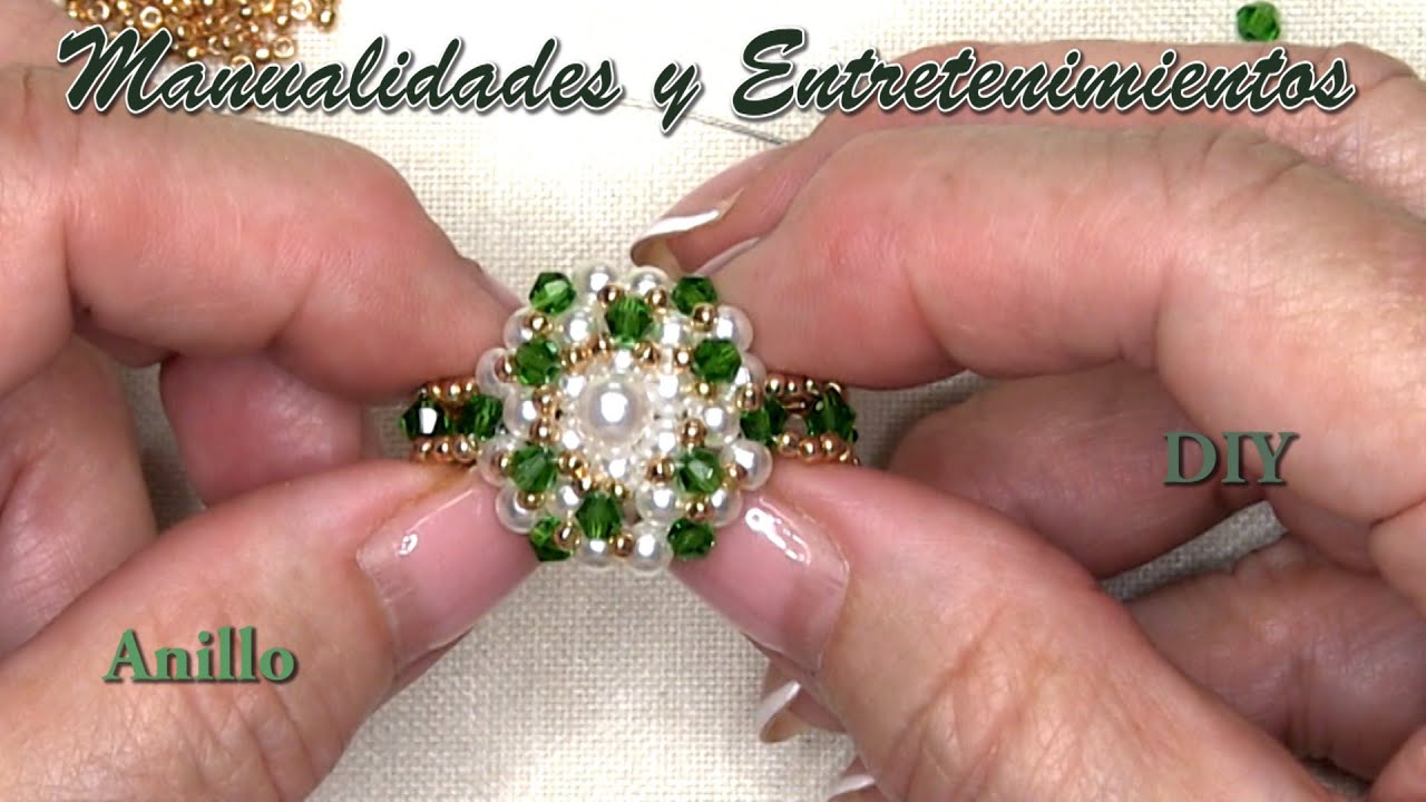 Anillo Perlas y Esmeraldas