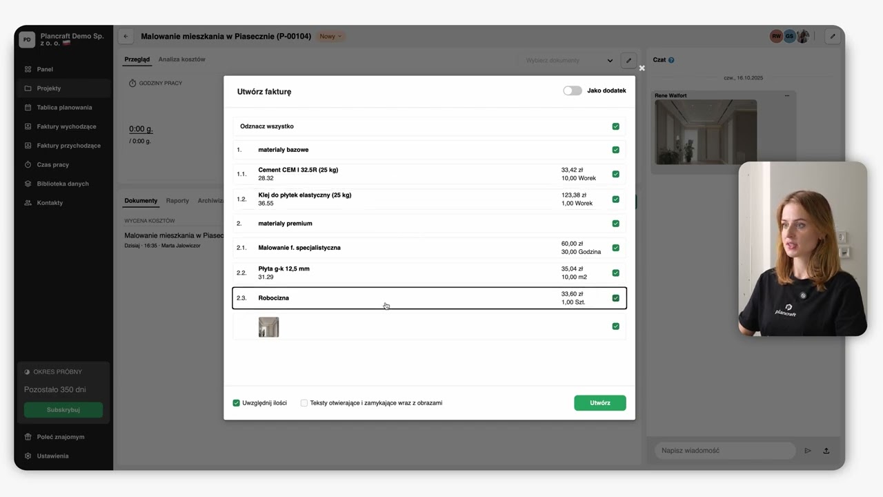 SZYBKI START po oprogramowaniu plancraft dla fachowców 🚀Krok 5: Twoja pierwsza FAKTURA 👨‍💻👩‍💻