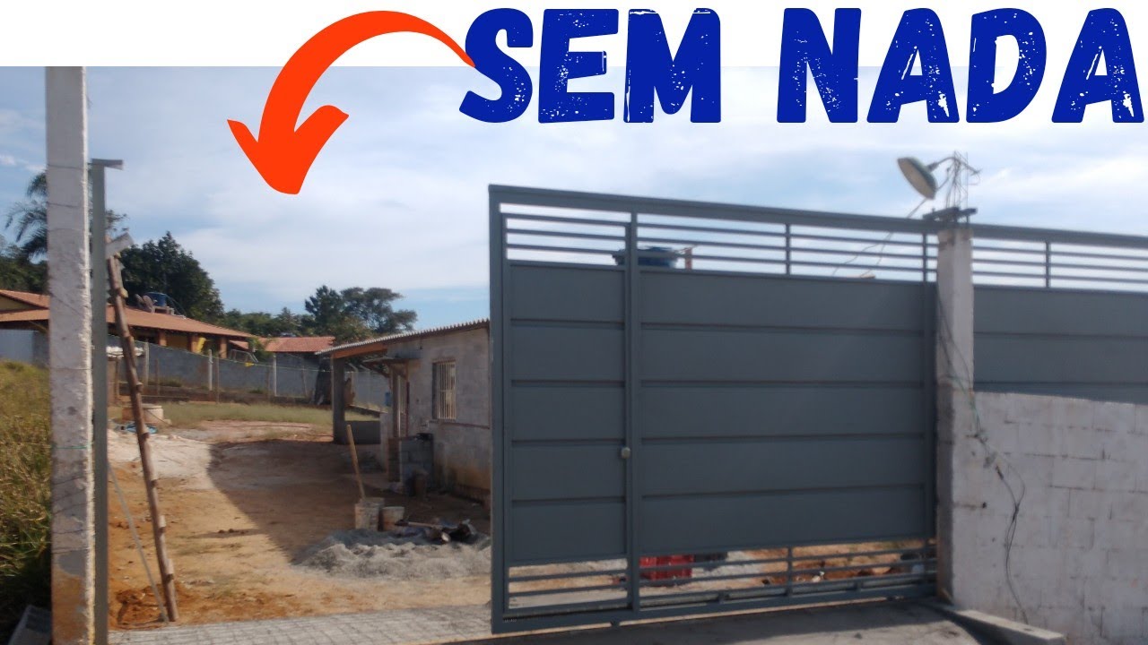 Portão de correr sem trilho superior