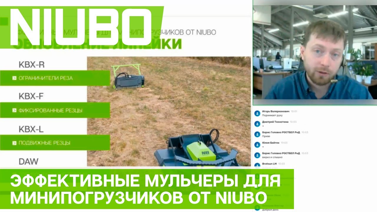 Эффективные мульчеры для минипогрузчиков от Niubo