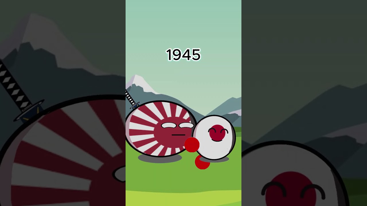 Empire of Japan and Japan now  #countryballs #japan #1945