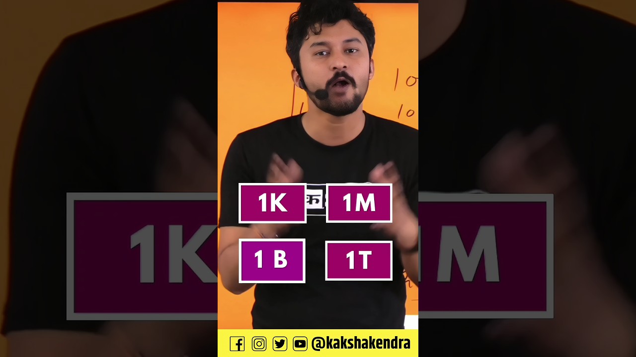 1K 1M 1B Means In Hindi || 1k 1m 1b ka matlab kya hota hai #shorts