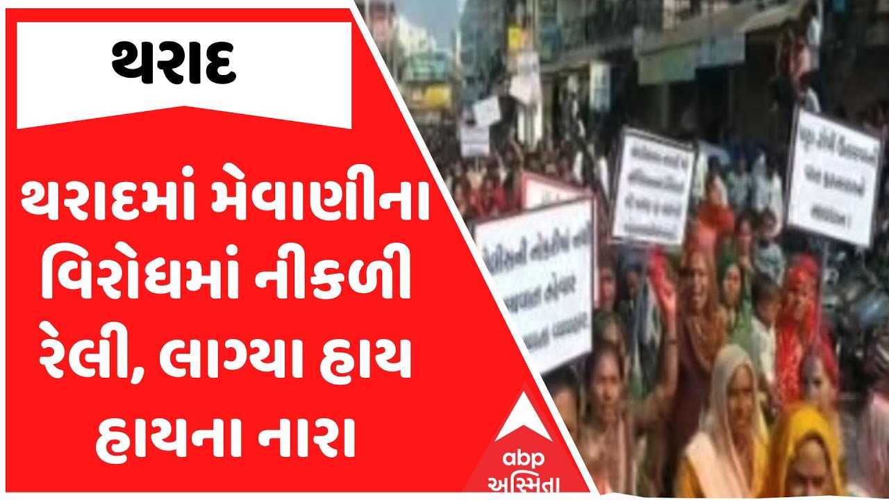 Tharad Protest Against Mevani | થરાદમાં મેવાણીના વિરોધમાં નીકળી રેલી, લાગ્યા હાય હાયના નારા