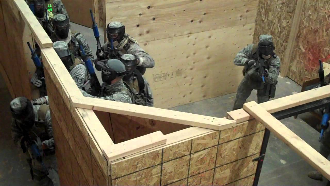USAF Security Forces EST buiding clearance and room clearing