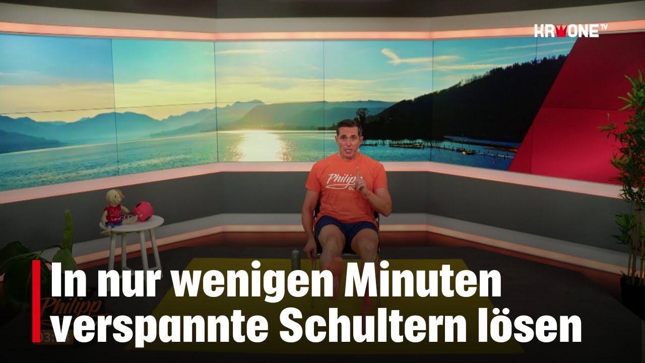 Philipp bewegt am Donnerstag, 21.8.: In nur wenigen Minuten verspannte Schultern lösen