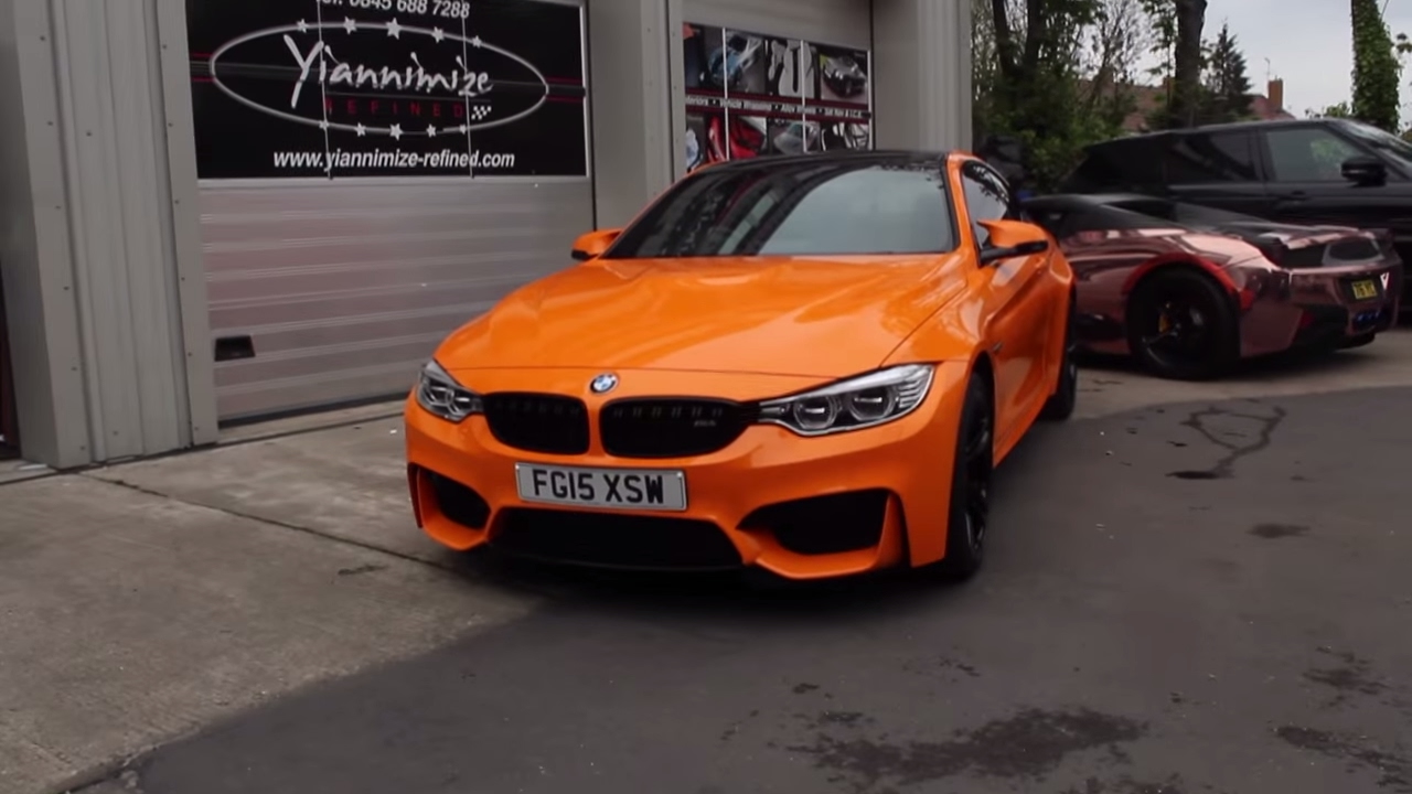 BMW M4 Gets Wrapped Gloss Orange