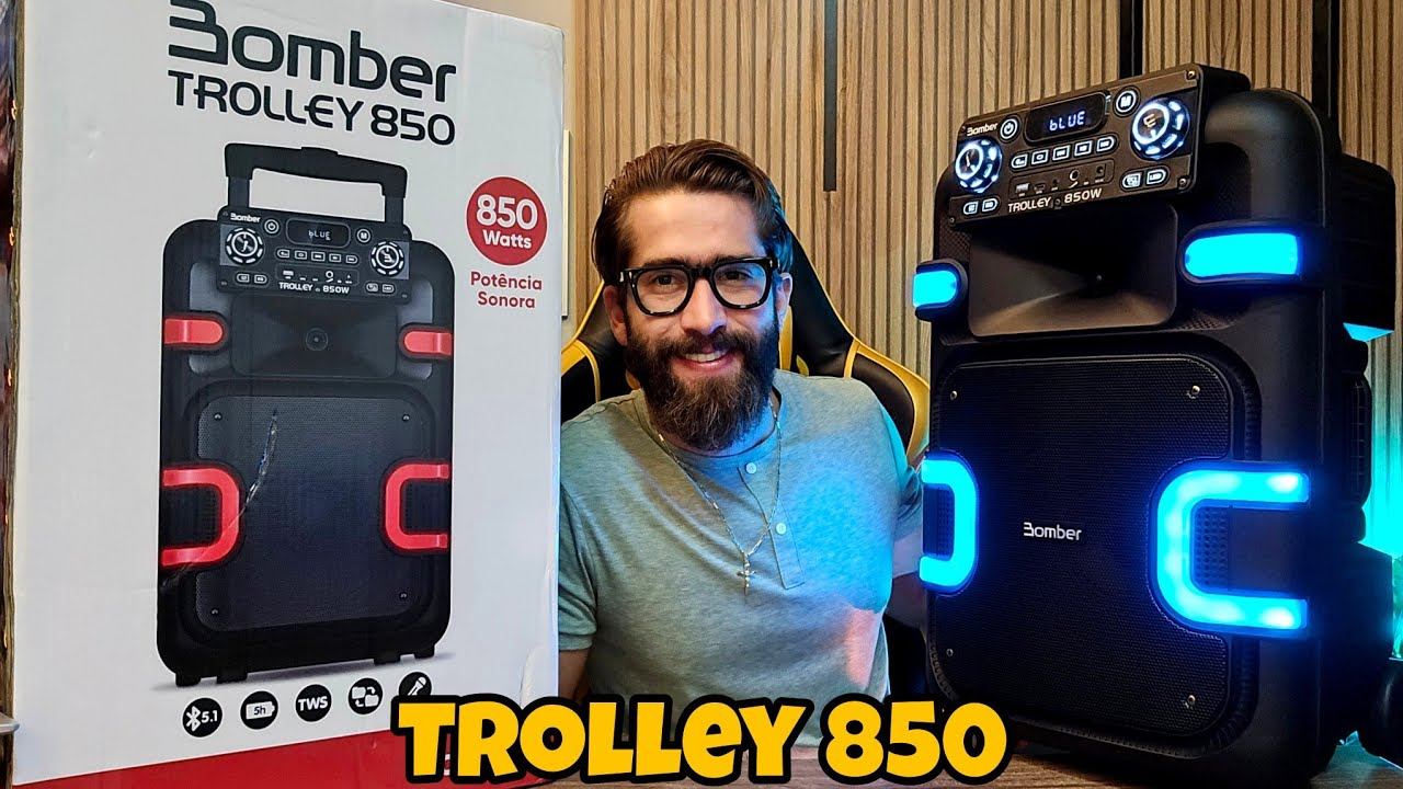 CAIXA DE SOM AMPLIFICADA BOMBER TROLLEY 850W: Essa tem o som DIFERENCIADO! (Unboxing/Analise)