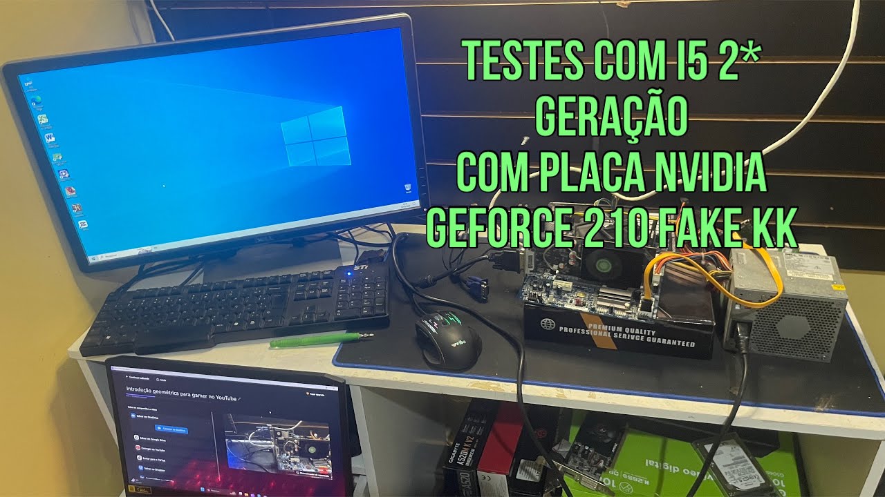 TESTES COM I5 DE 2º GERAÇÃO COM PLACA GEFORCE GT 210 FAKE