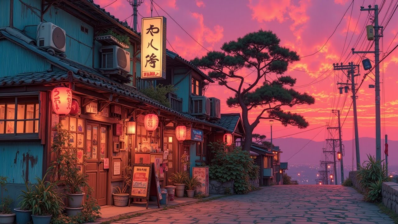 Lofi Hip Hop Beats 🏮 Атмосфера ретро японского города и чилл вайбы 🌅 Лофи Плейлист