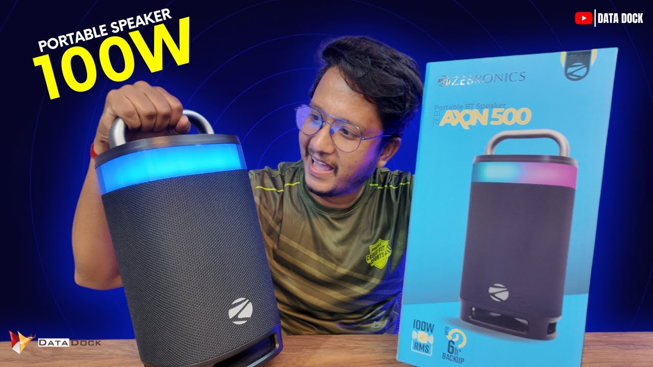 100W Portable Wireless Bluetooth Party Speaker | Zebronics Axon 500 #datadock #Zebronics #axon500