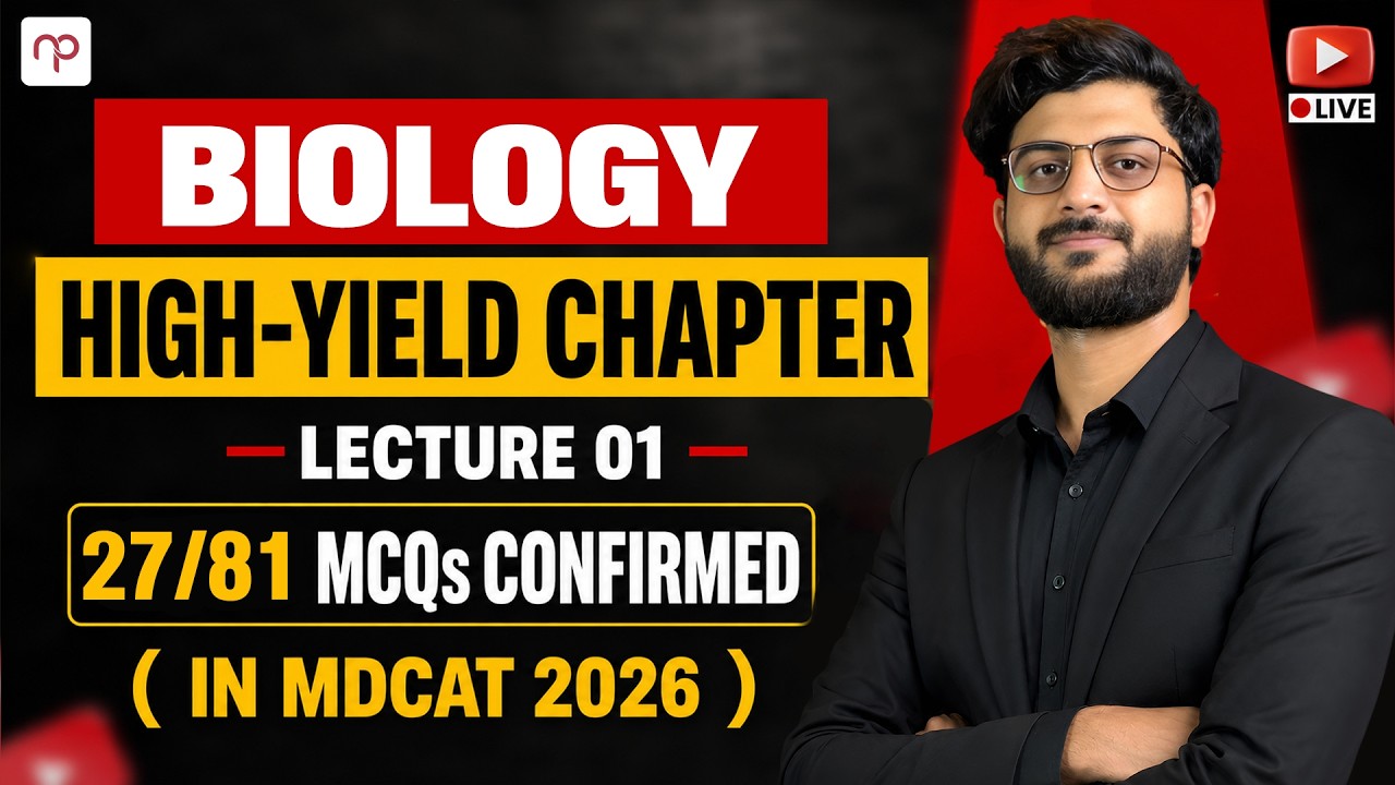 🔴LIVE Now ! MDCAT Biology High Yield Chapters | Cell Structure & Function | Enzymes | Reproduction