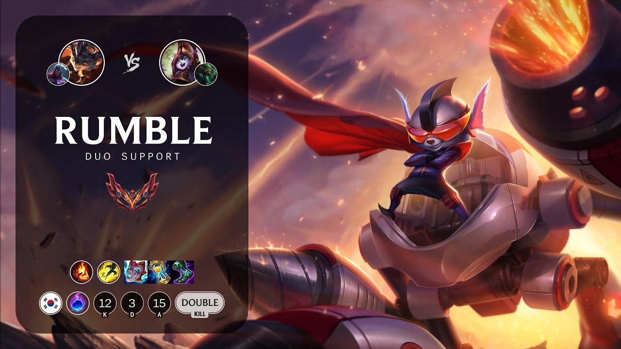 Rumble Support vs Lulu - KR Grandmaster Patch 14.8