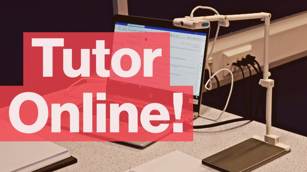 How to tutor online - give feedback on student work in online tutoring using a document camera!