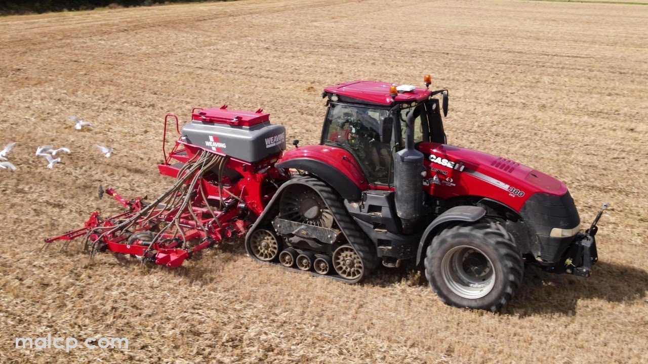 4Kᵁᴴᴰ Drilling Acacia OSR with a Case IH 380 Magnum Rowtrac & Weaving Sabre Tine drill in Suffolk
