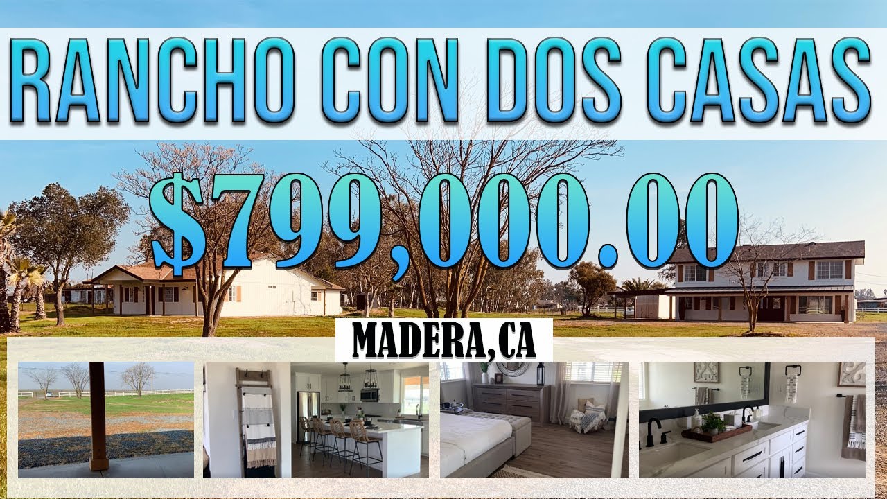 RANCHO CON DOS CASAS NUEVAS - 7 Recamaras 5 Baños / MADERA, CA