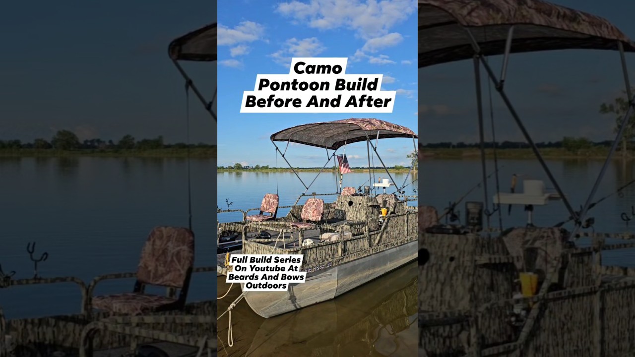 #projectpontoon #camoboat #boatproject #boatbuild #boatmods  #fishingboat  #beardsandbowsoutdoors