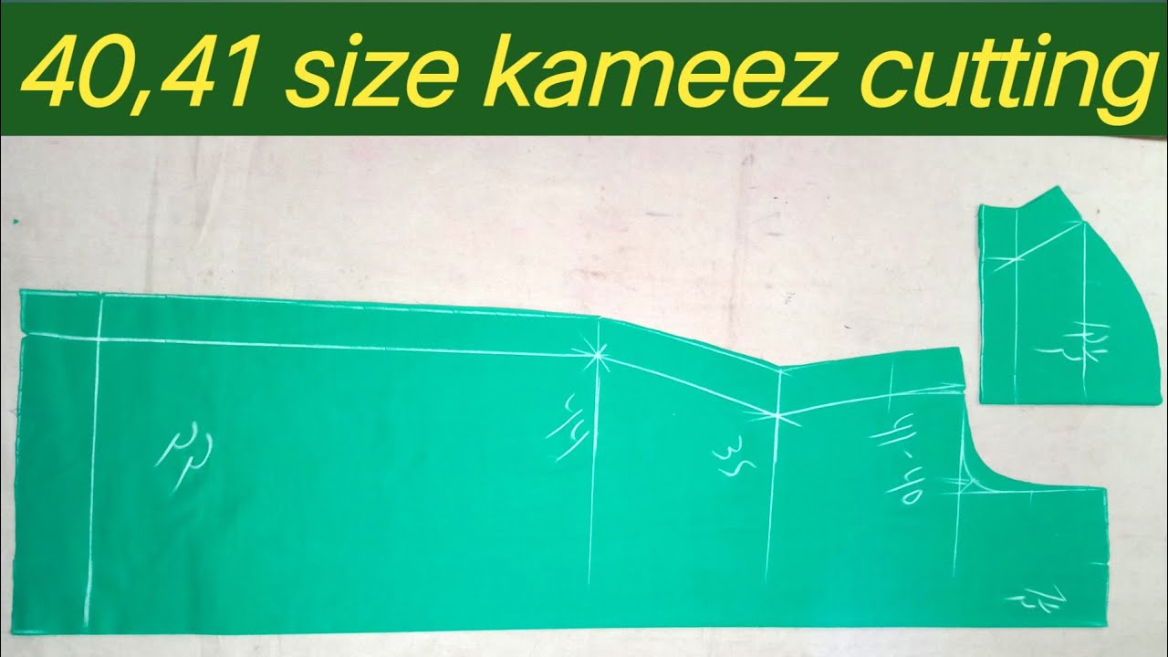 How to take 40,41 size suit cutting/ 40,41 size simple kurti cutting /40,41 kameez cutting