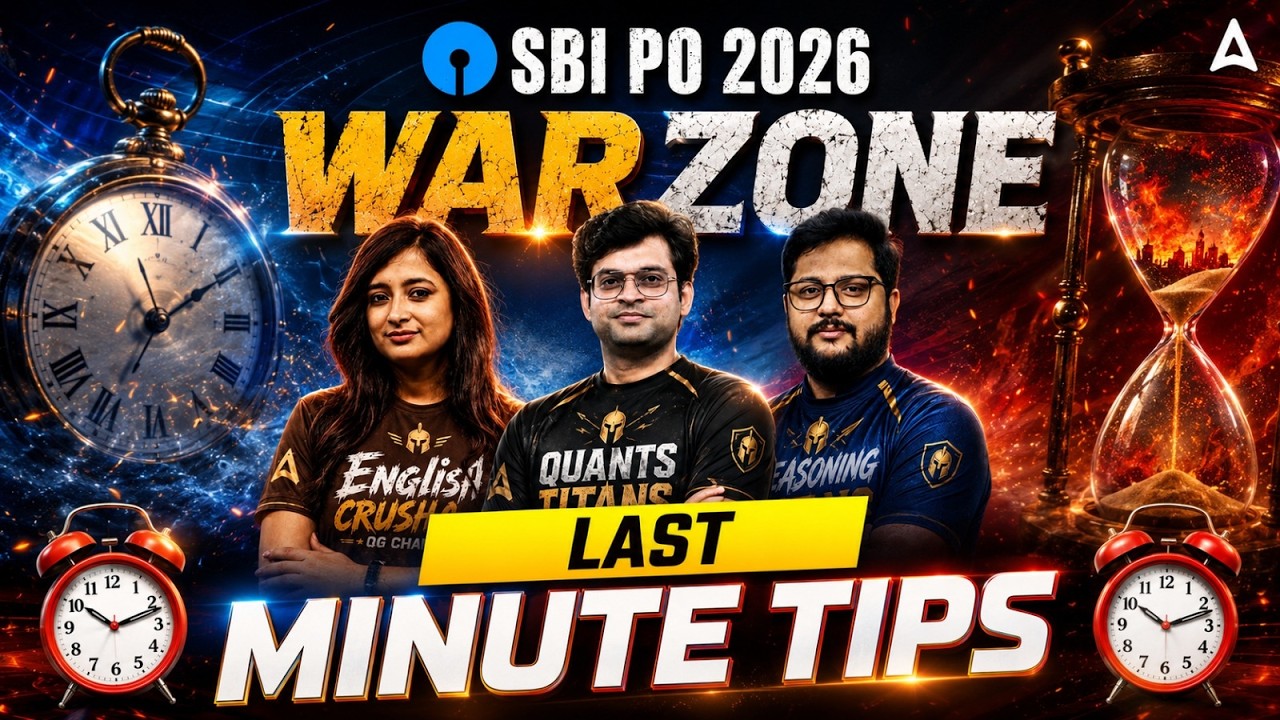 SBI PO 2026 Warzone Last Minute Tips | Essential Exam Strategy & Planner