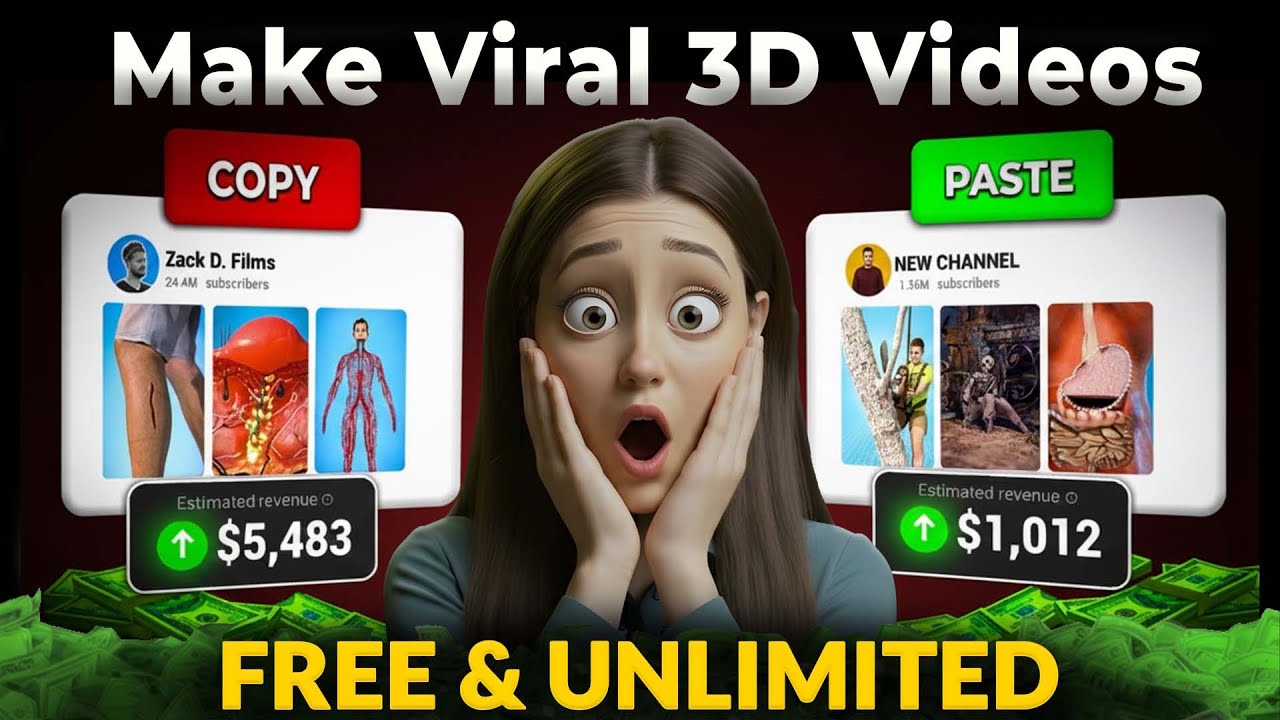 How to Make Viral 3D Videos Like Zack D Film | 100% FREE & UNLIMITED AI Tool
