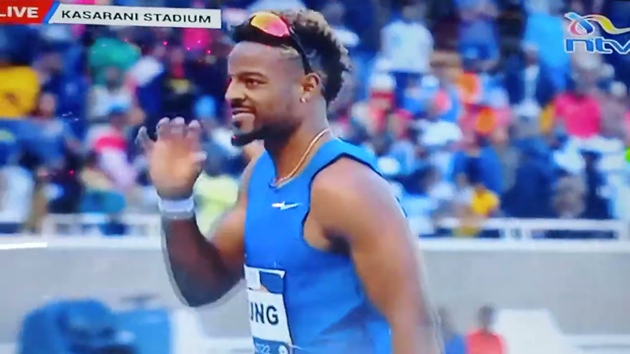 OMANYALA wins 100m KIPKEINO OLYMPICS at KASARANI STADIUM KENYA.