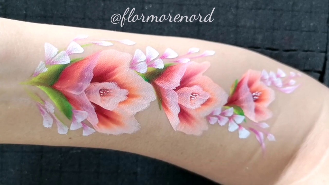 FACEPAINTING: ONE STROKE DECORATIVE FLOWERS |PINTACARITAS: FLORES DECORATIVAS 