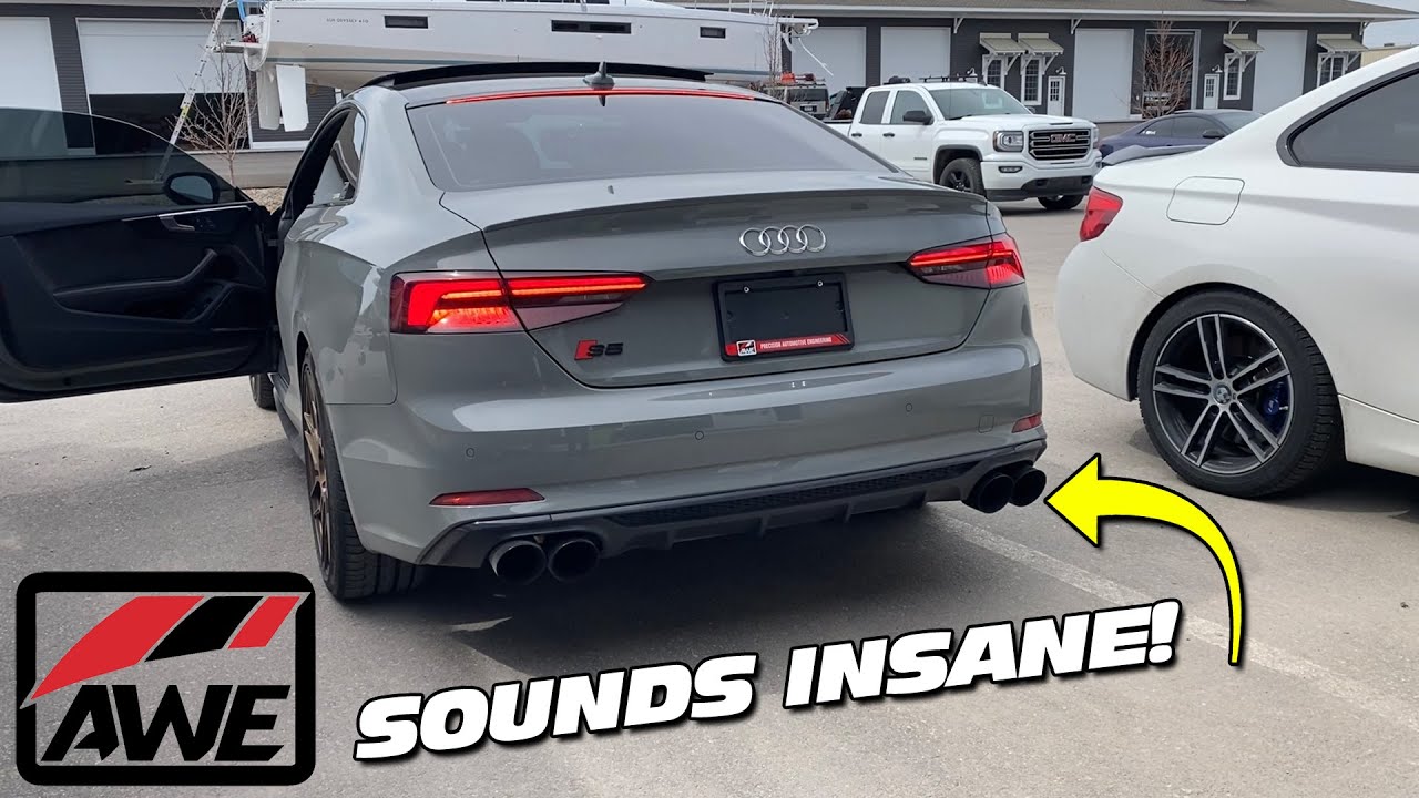Установка выхлопной системы AWE Track на Audi S5 B9!