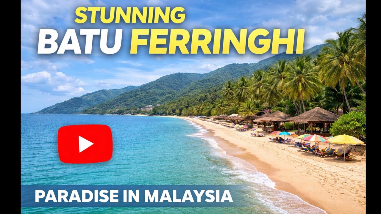 Paradise in Penang 🌴 Batu Ferringhi Beach| DJI Mini 5 Pro 4K | Penang beach  | Part 1 | 