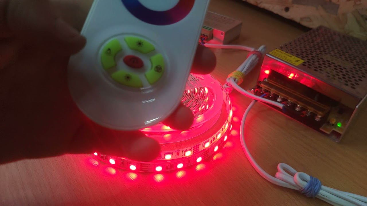 Контроллер для светодиодной ленты RF RGB 18А White (Touch)