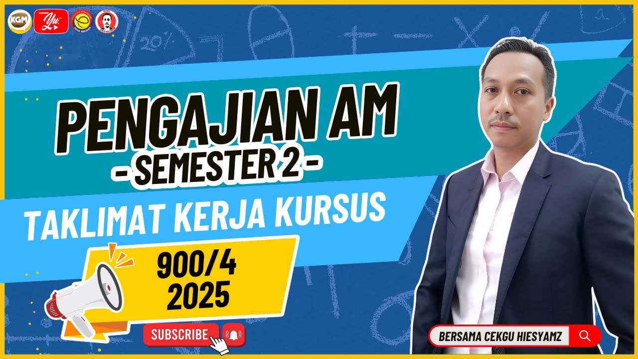 🔴 [LIVE] PENGAJIAN AM STPM SEM 2, TAKLIMAT KERJA KURSUS, 900/4 | 2025 OLEH CEKGU HIESYAMZ