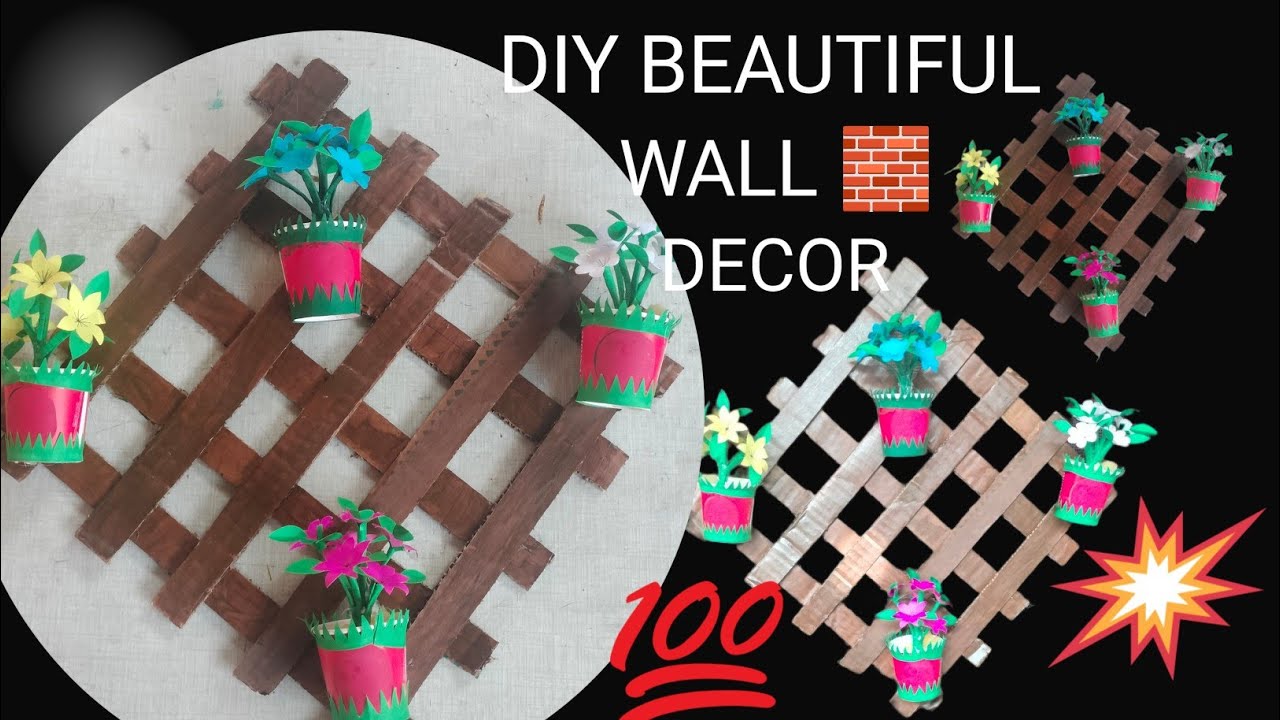 How to make a DIY beautiful flower mini plant wall decor 💐💐🪻🪻🪻👍💡🙂