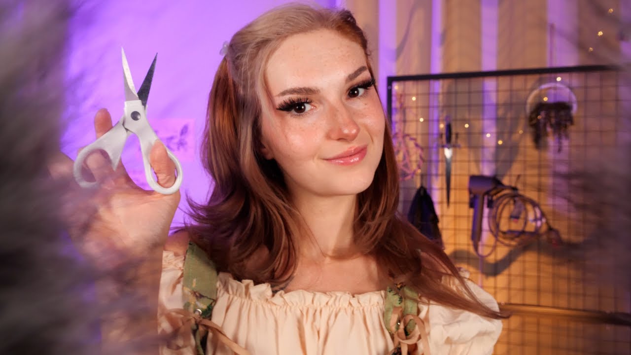 ASMR Most Relaxing Haircut (But You're A Werewolf) | Scalp Massage, Plucking, Brushing, & More