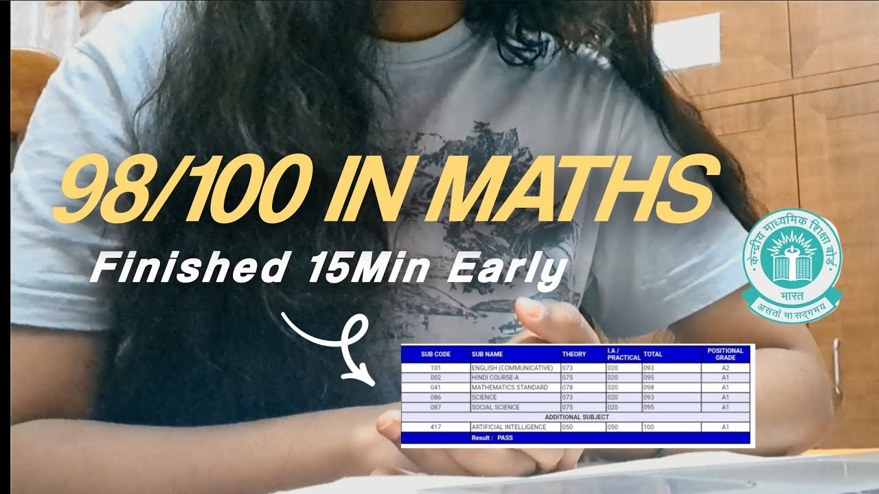  I Forgot a Question in CBSE Class 10 Maths… Still Scored 98/100